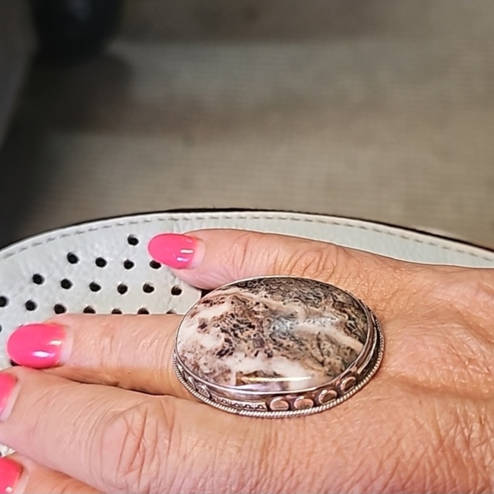 Statement Silver Ring With Genuine Stone.Purchase… - image 2